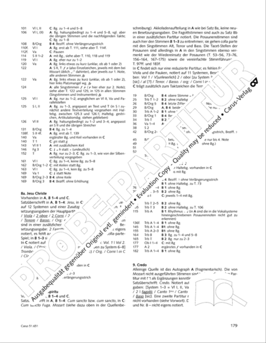 C Minor Mass, K. 427 (Missa in c KV 427) 4-Part scores gallery preview page 195