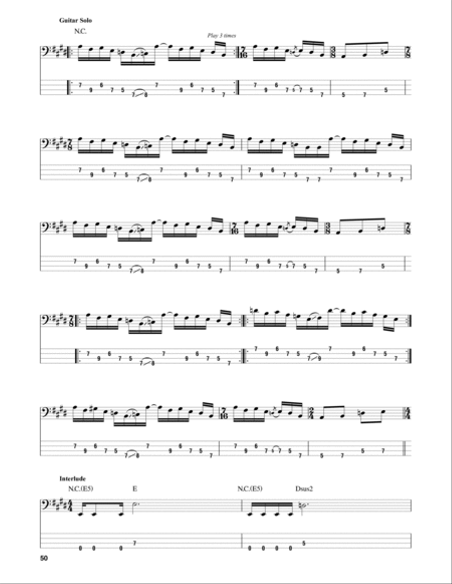 Tom Sawyer Guitar Tablature scores gallery preview page 5