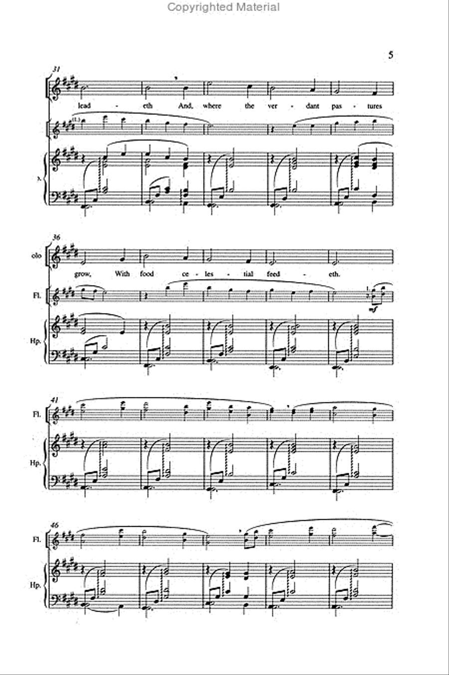 The King Of Love My Shepherd Is 4-Part scores gallery preview page 4