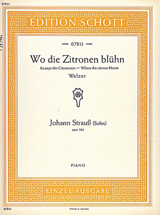 Book cover for Where the Citrons Bloom Waltz, Op. 364