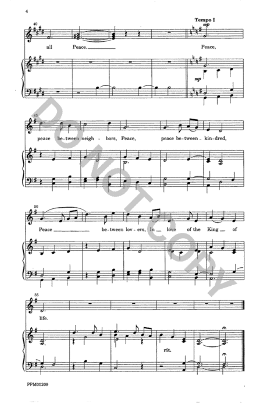 Peace between Neighbors Peace between Neighbors Women's Choir scores gallery preview page 4