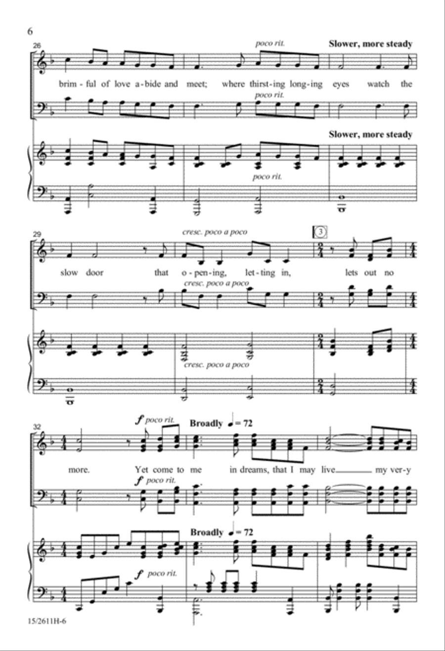 Come to Me in the Silence of the Night 4-Part scores gallery preview page 7