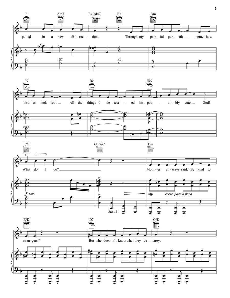 Pulled (from The Addams Family Musical) Voice scores gallery preview page 3