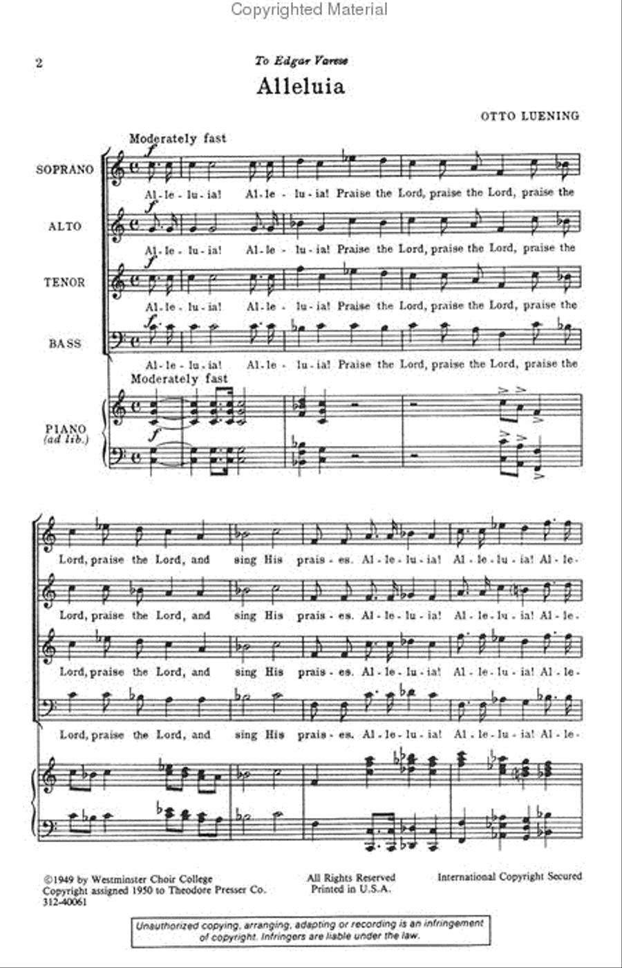 Alleluia 4-Part scores gallery preview page 2