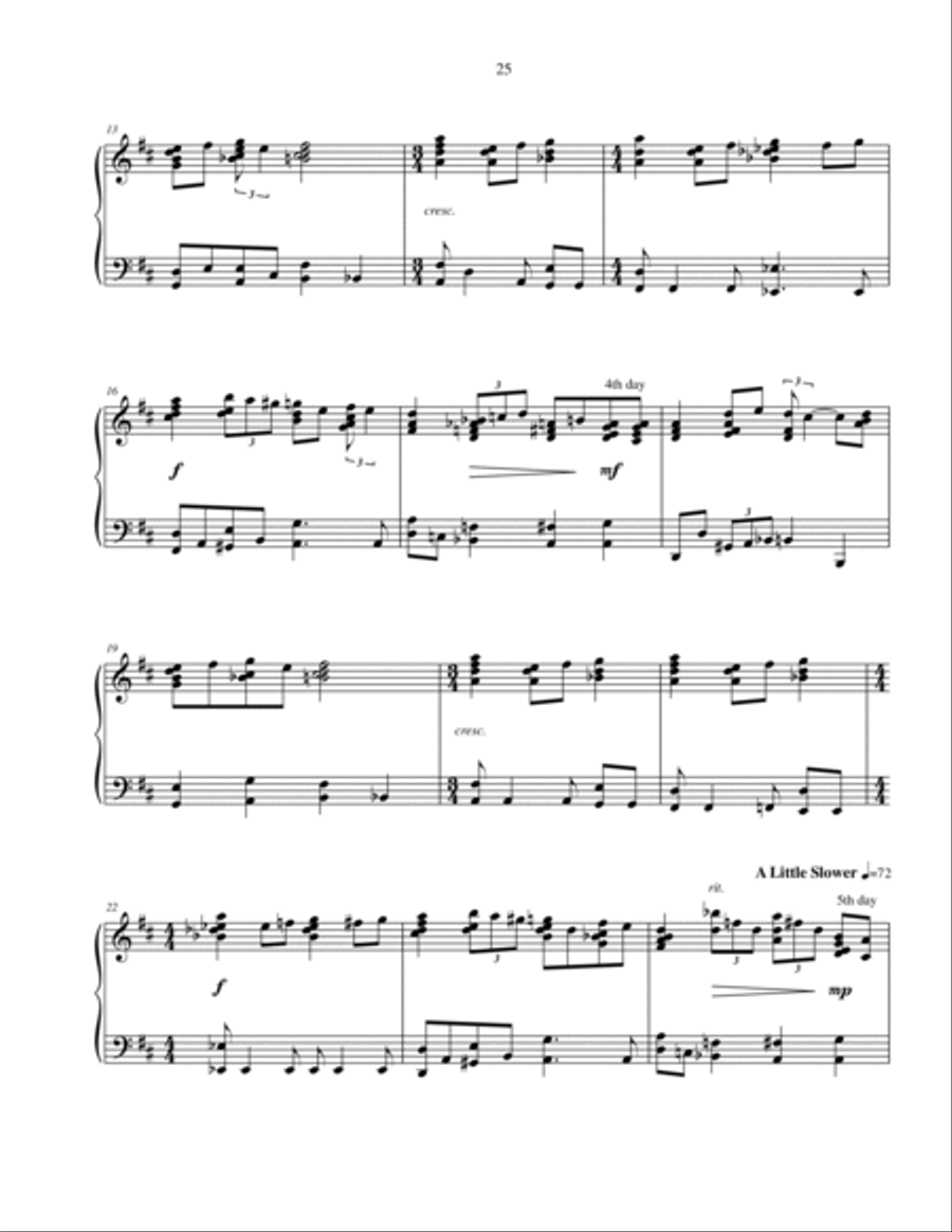 The 12 Days of Christmas - piano solo Piano Solo scores gallery preview page 3