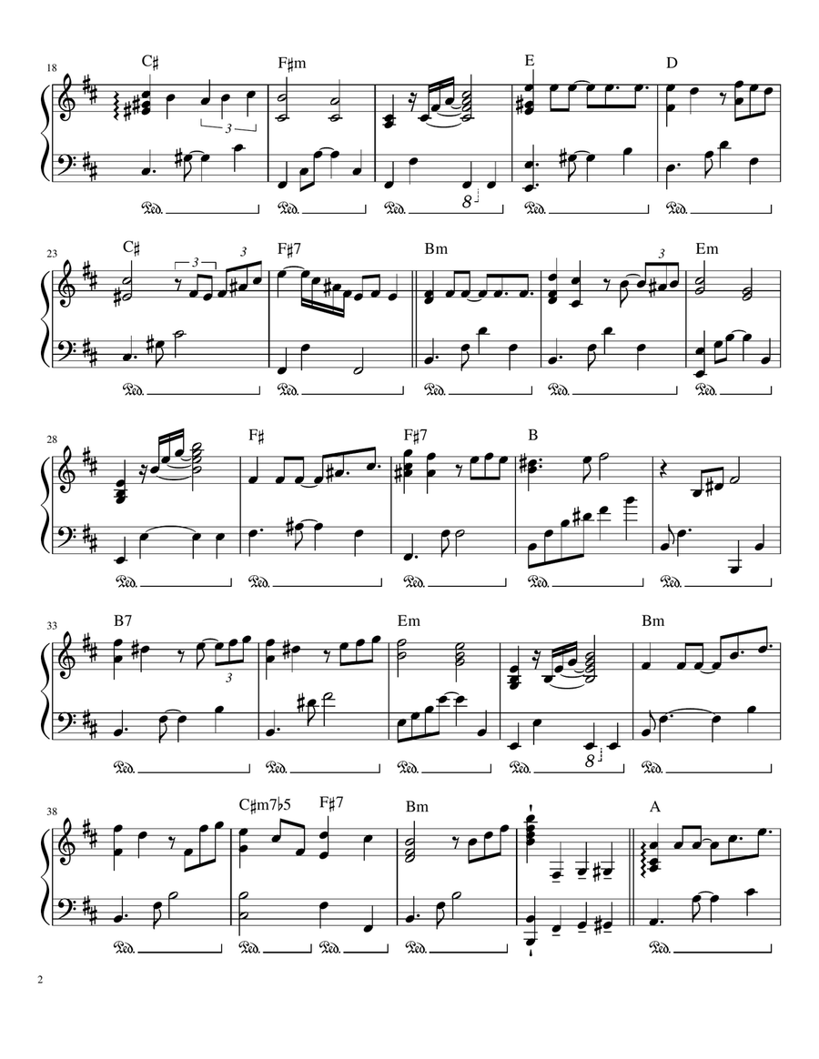Nuestro Juramento Piano Solo scores gallery preview page 2