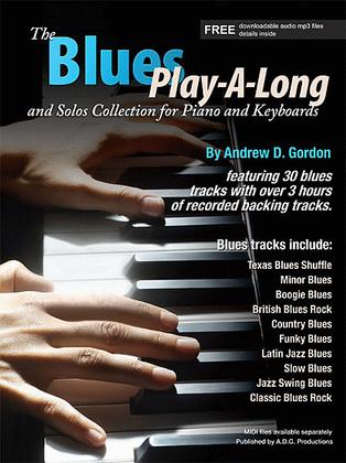 Book cover for The Blues Play-A-Long and Solos Collection for Piano/Keyboards