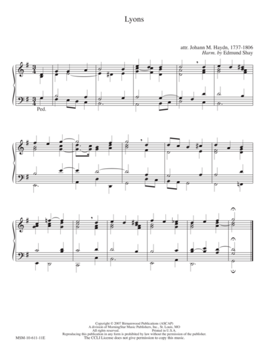 Lyons Lyons Organ scores gallery preview page 1