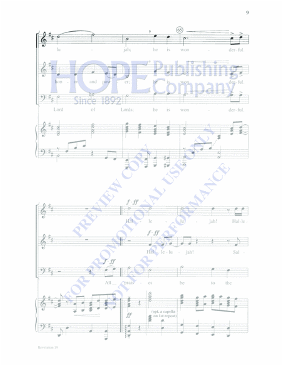 Revelation 19 4-Part scores gallery preview page 9