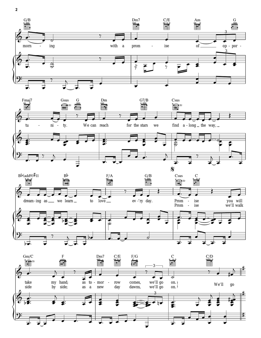 Promise Piano, Vocal, Guitar scores gallery preview page 2