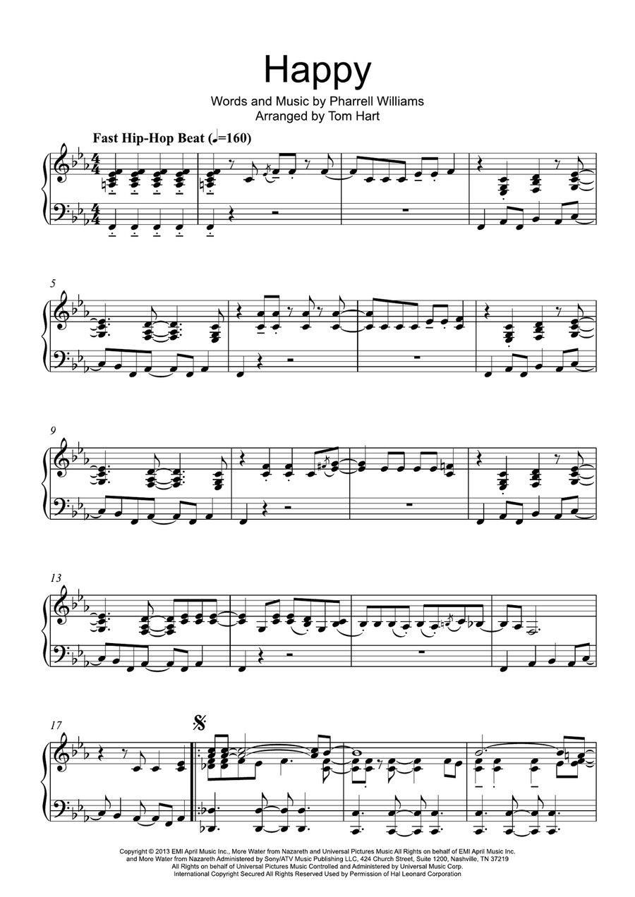 Happy Piano Solo scores gallery preview page 1