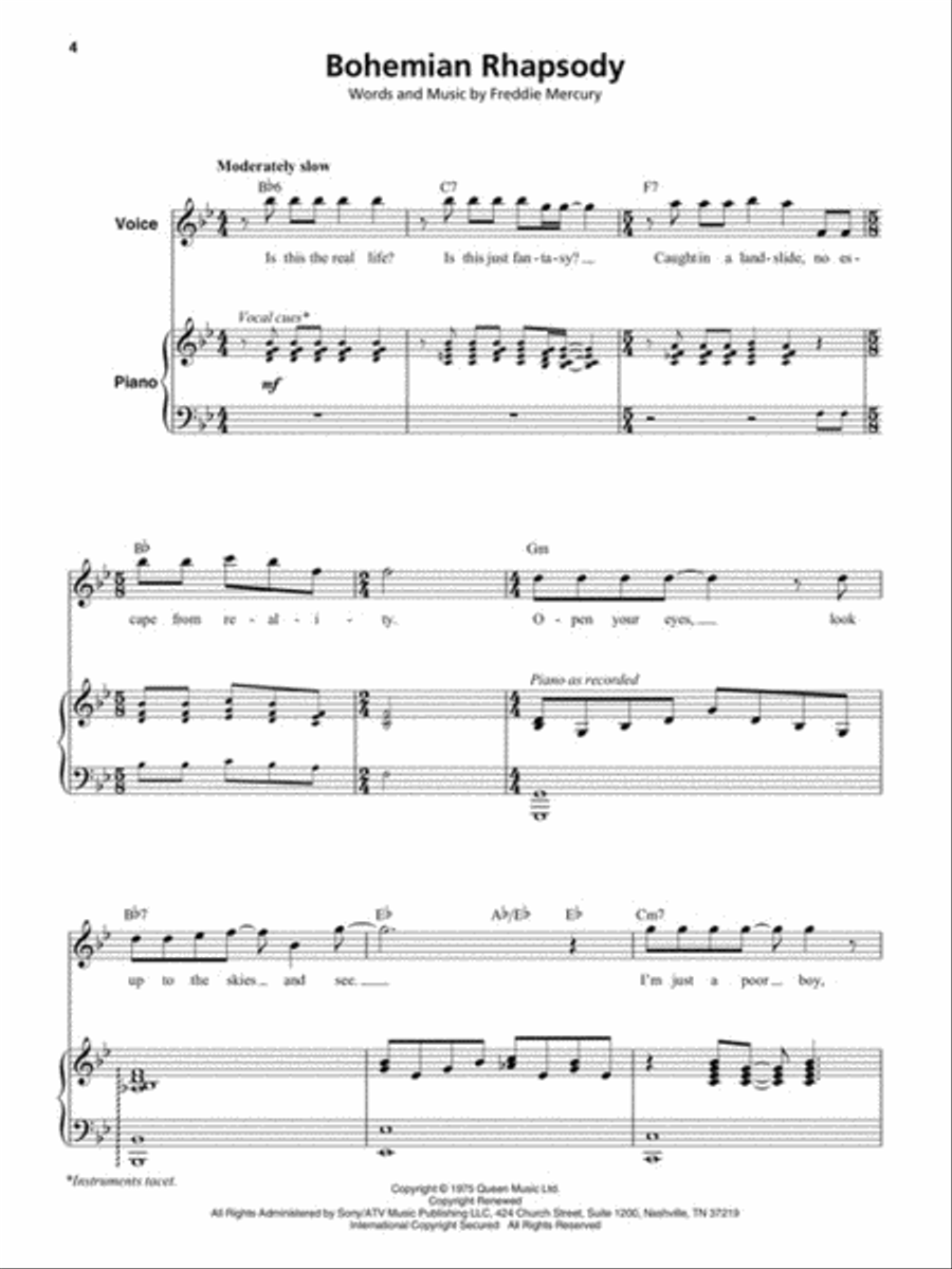 Queen Piano scores gallery preview page 3