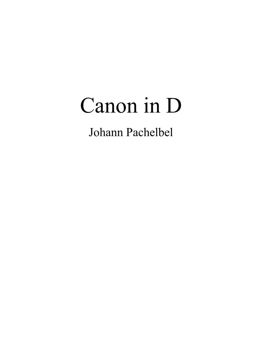 Canon in D (Pachelbel's Canon) for 2 CELLOs Cello scores gallery preview page 1