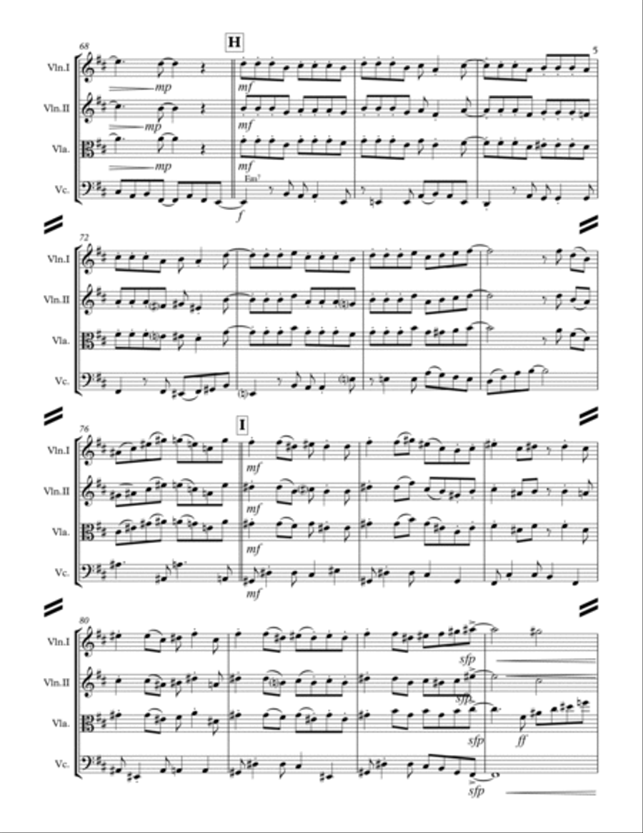 Tea for Two (for String Quartet) String Quartet scores gallery preview page 6