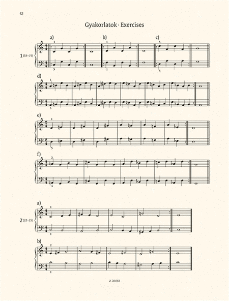 Mikrokosmos for piano Volume 1-2, BB 105
