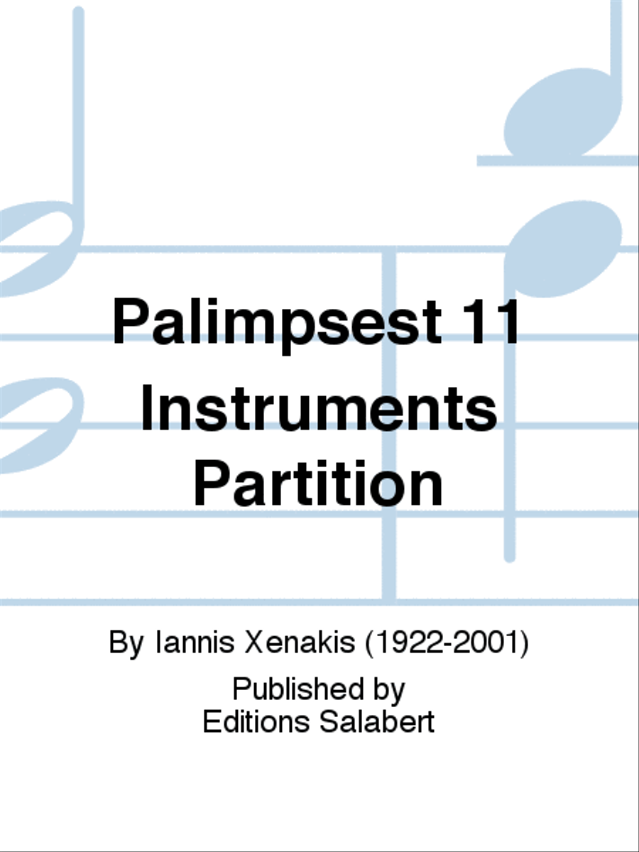 Palimpsest 11 Instruments Partition Score scores gallery preview page 1