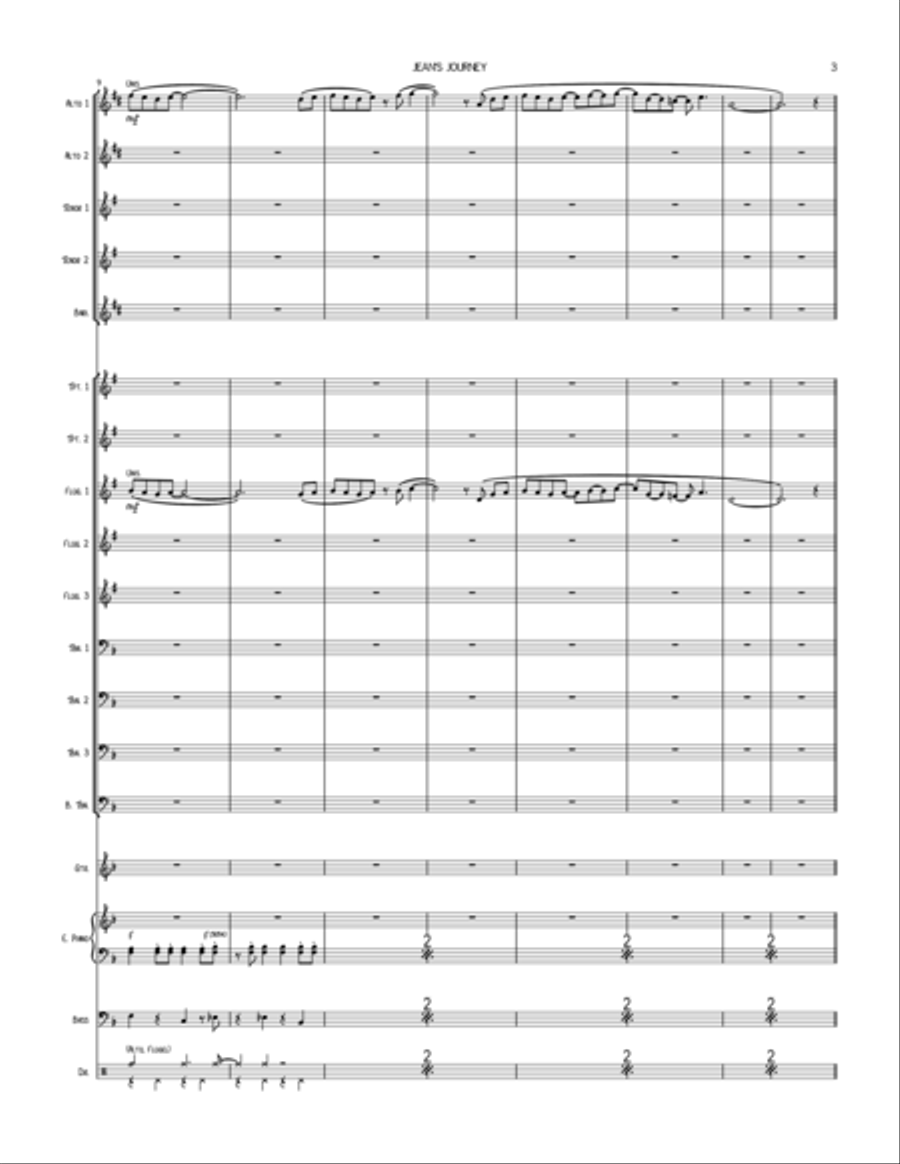 Jean's Journey Jazz Ensemble scores gallery preview page 3