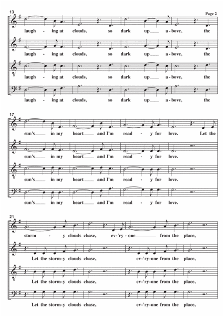 Singin' In The Rain 4-Part scores gallery preview page 2