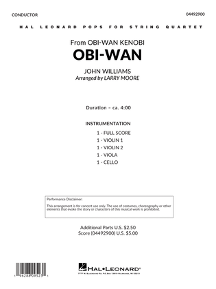 Obi-Wan (from Obi-Wan Kenobi) (arr. Larry Moore) - Conductor Score (Full Score)