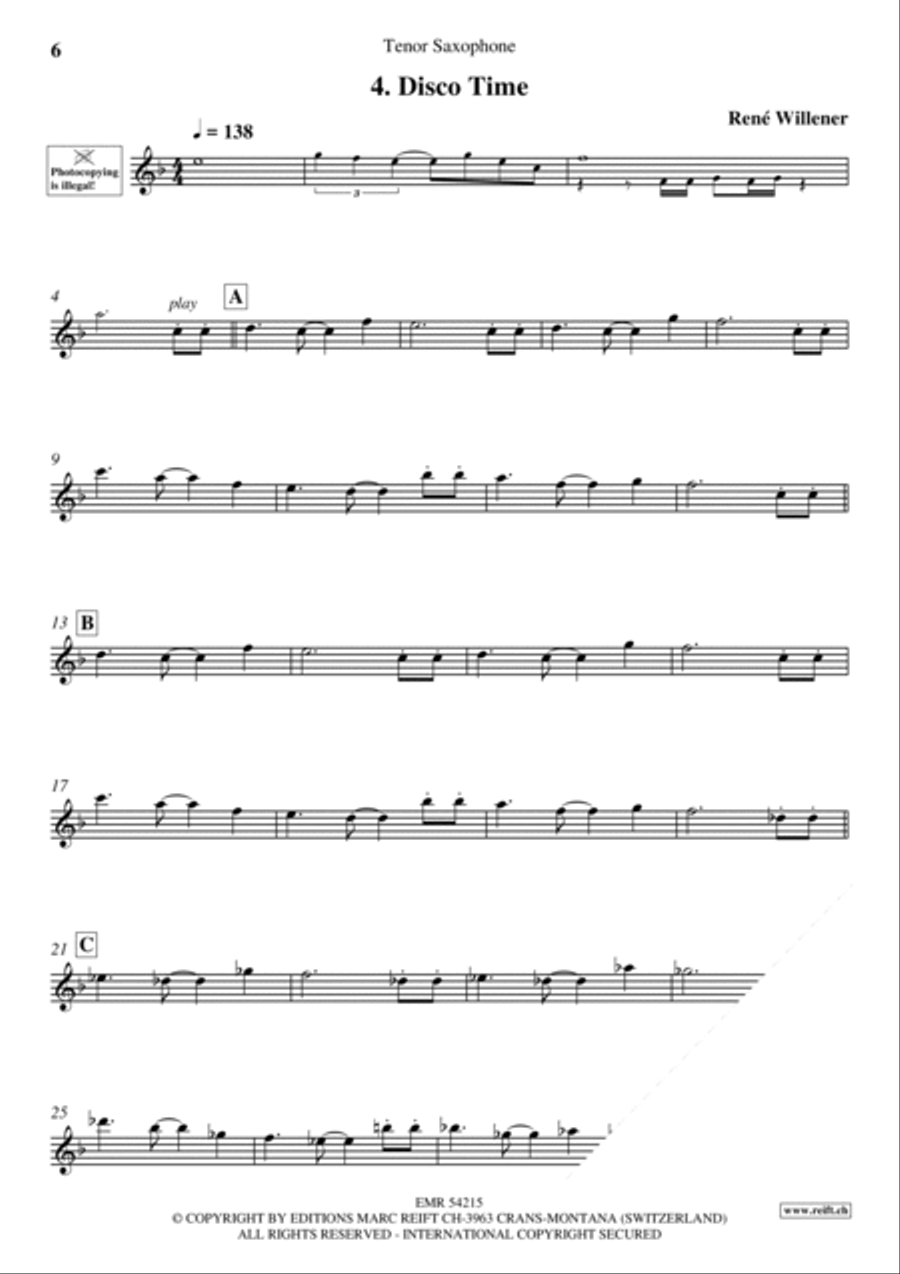 Happy Birthday Tenor Saxophone scores gallery preview page 6
