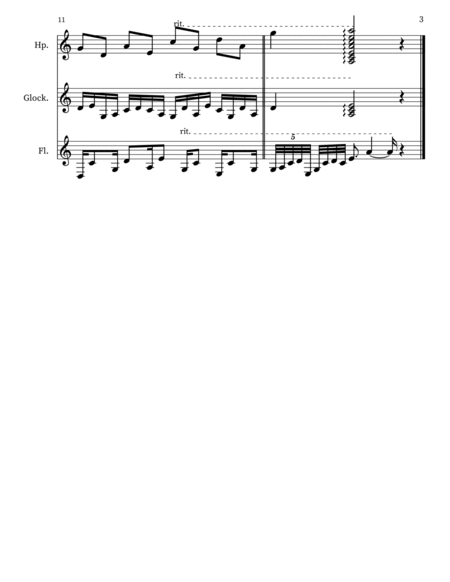 Core 3, for harp, glockenspiel & flute