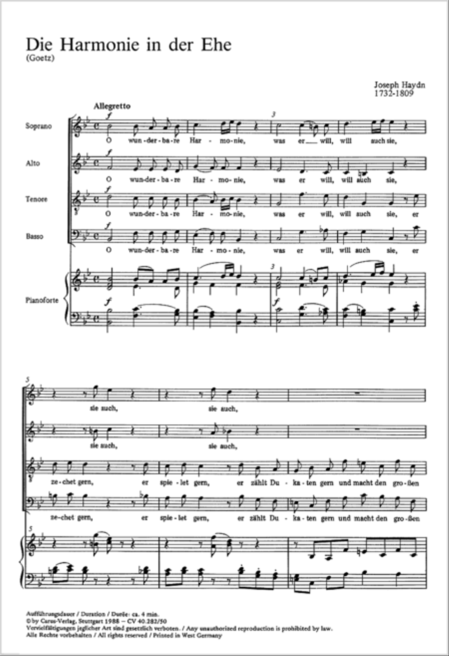 Die Harmonie in der Ehe 4-Part scores gallery preview page 10