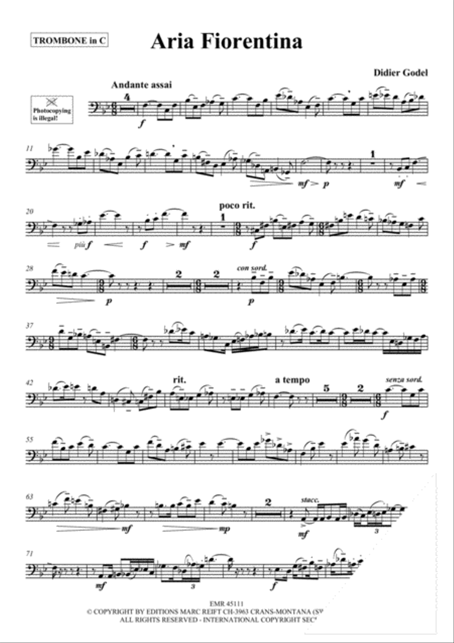 Aria Fiorentina Piano Accompaniment scores gallery preview page 3