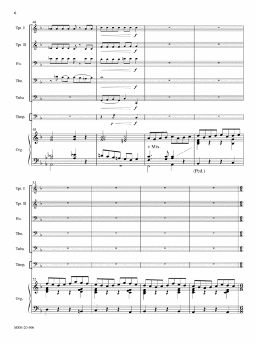 Easter Fanfare Organ scores gallery preview page 6