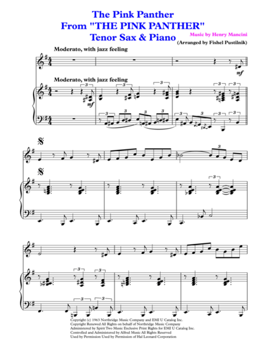 The Pink Panther from THE PINK PANTHER Small Ensemble scores gallery preview page 2