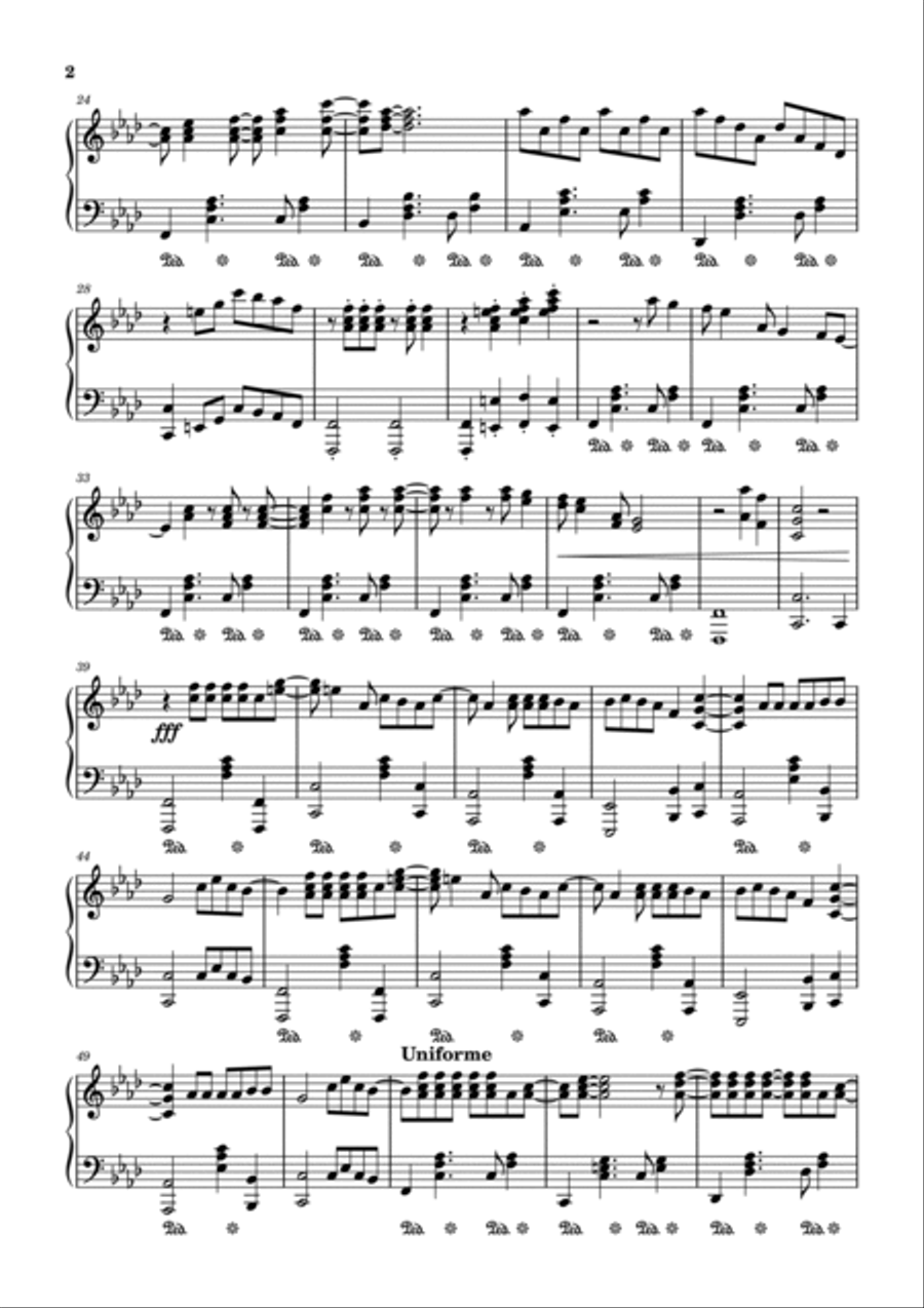 I Can't Fix You Piano Solo scores gallery preview page 2