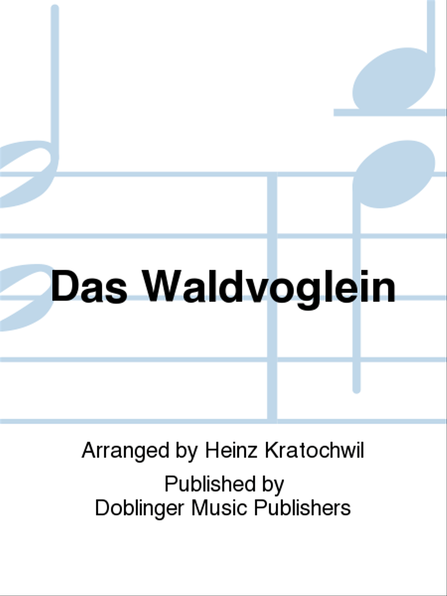 Waldvoglein, Das Waldvoglein, Das SATTB scores gallery preview page 1