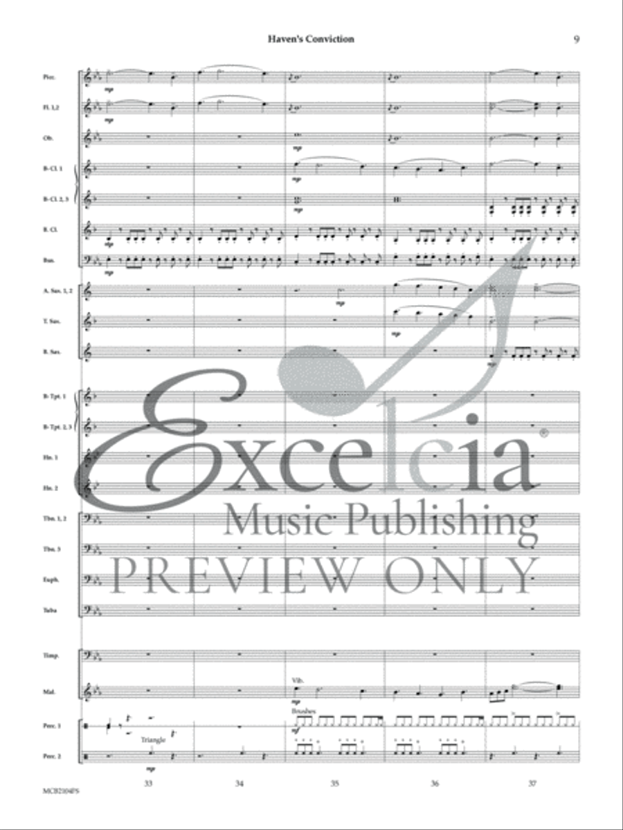 Haven's Conviction Concert Band scores gallery preview page 10