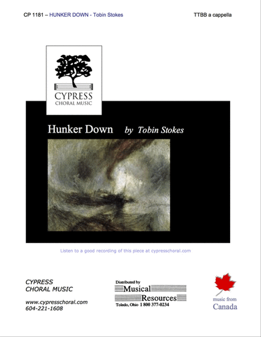 Hunker Down TTBB scores gallery preview page 1