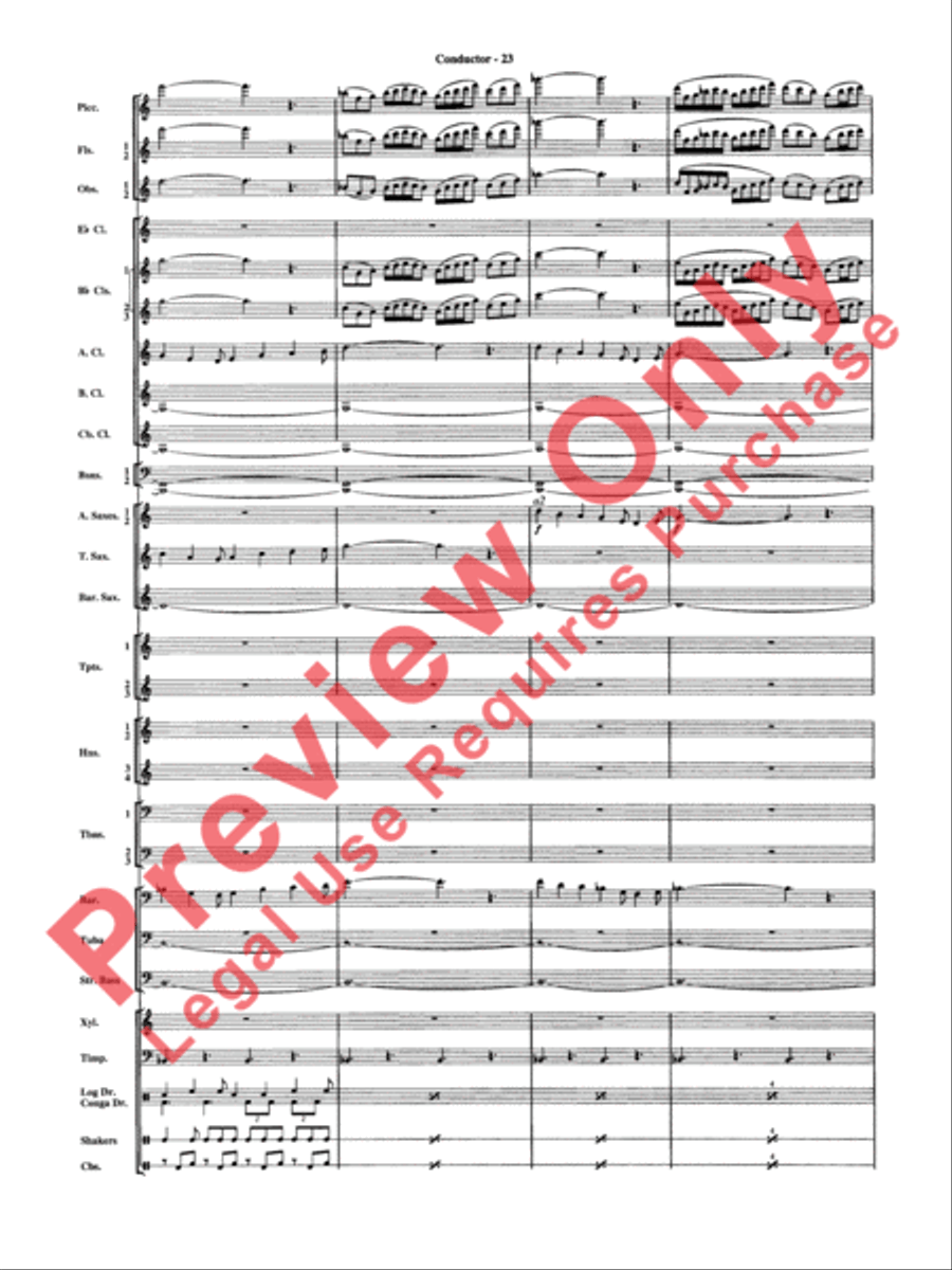 Kilimanjaro: An African Portrait Concert Band scores gallery preview page 26