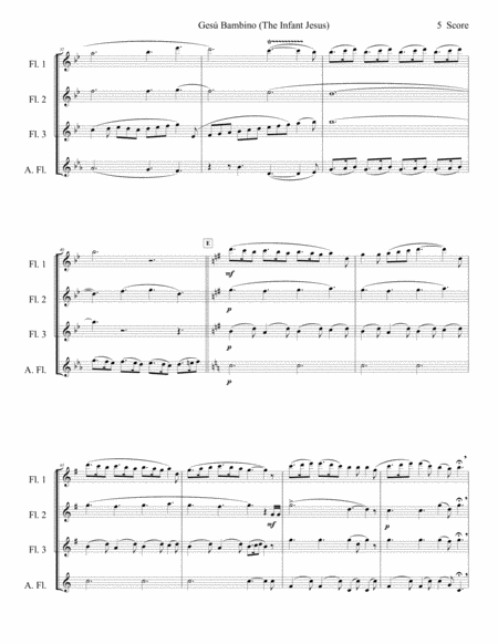 Gesu Bambino for Flute Quartet image number null