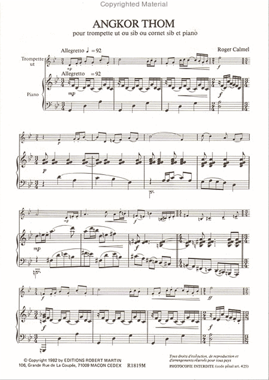 Angkor Thom Trumpet Solo scores gallery preview page 2