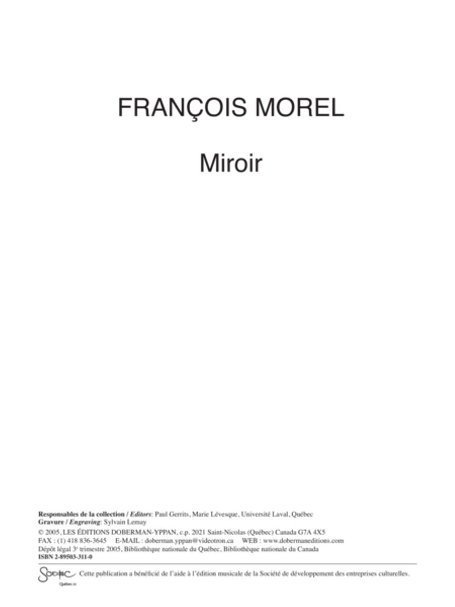 Miroir Score scores gallery preview page 1