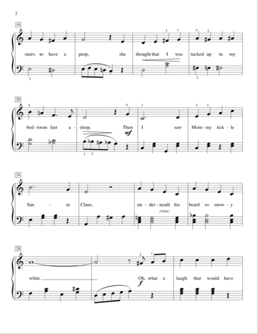 I Saw Mommy Kissing Santa Claus Piano Method scores gallery preview page 2