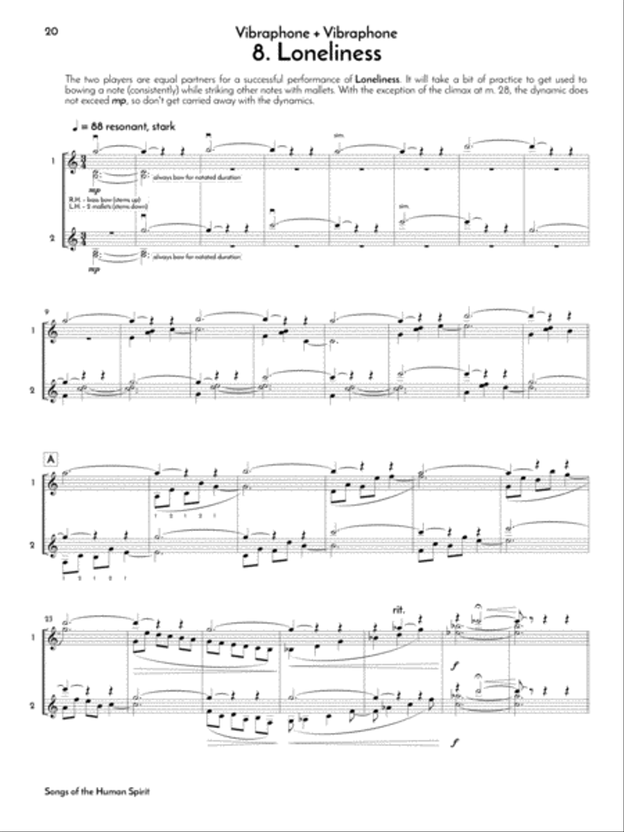 Songs of the Human Spirit Marimba scores gallery preview page 9