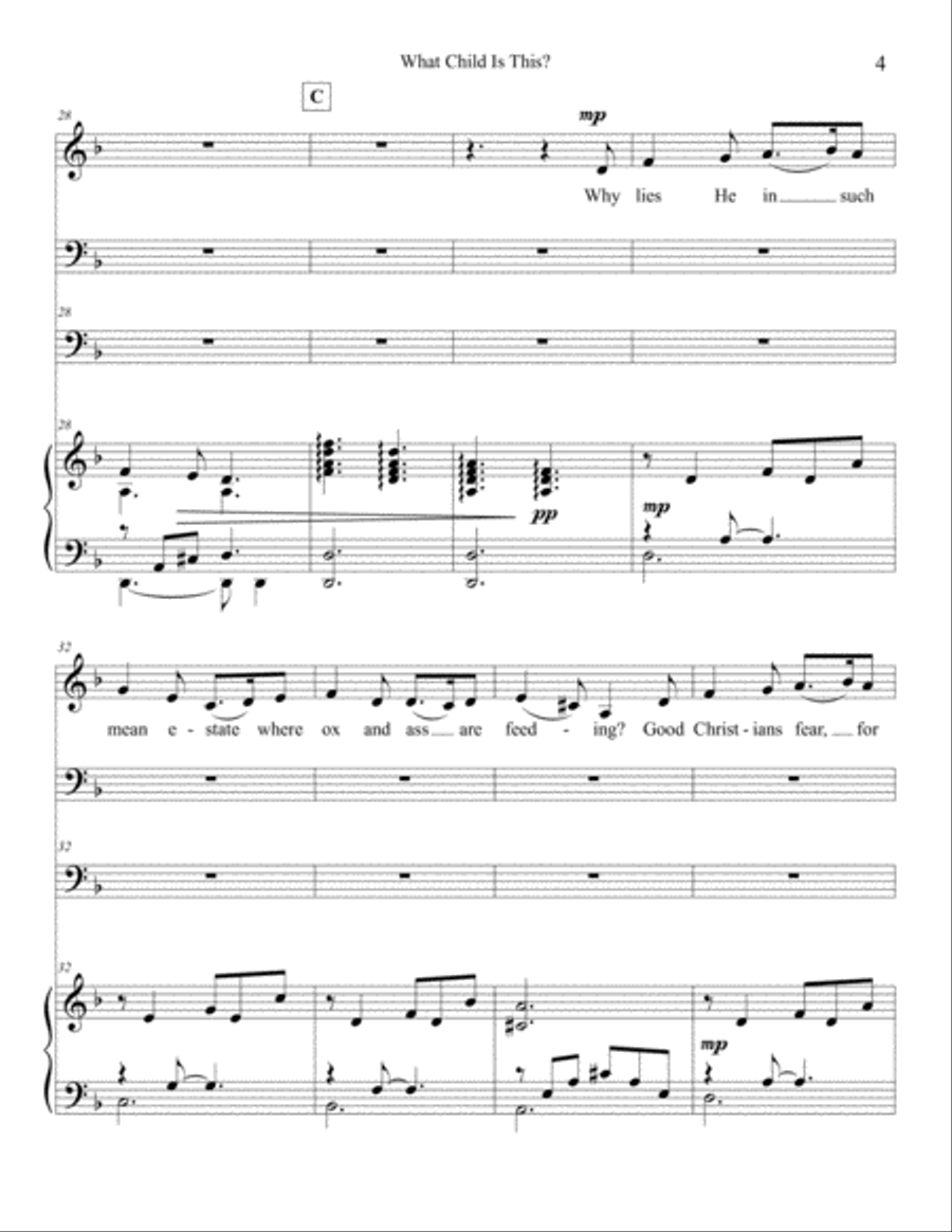 What Child Is This? - SATB 4-Part scores gallery preview page 5
