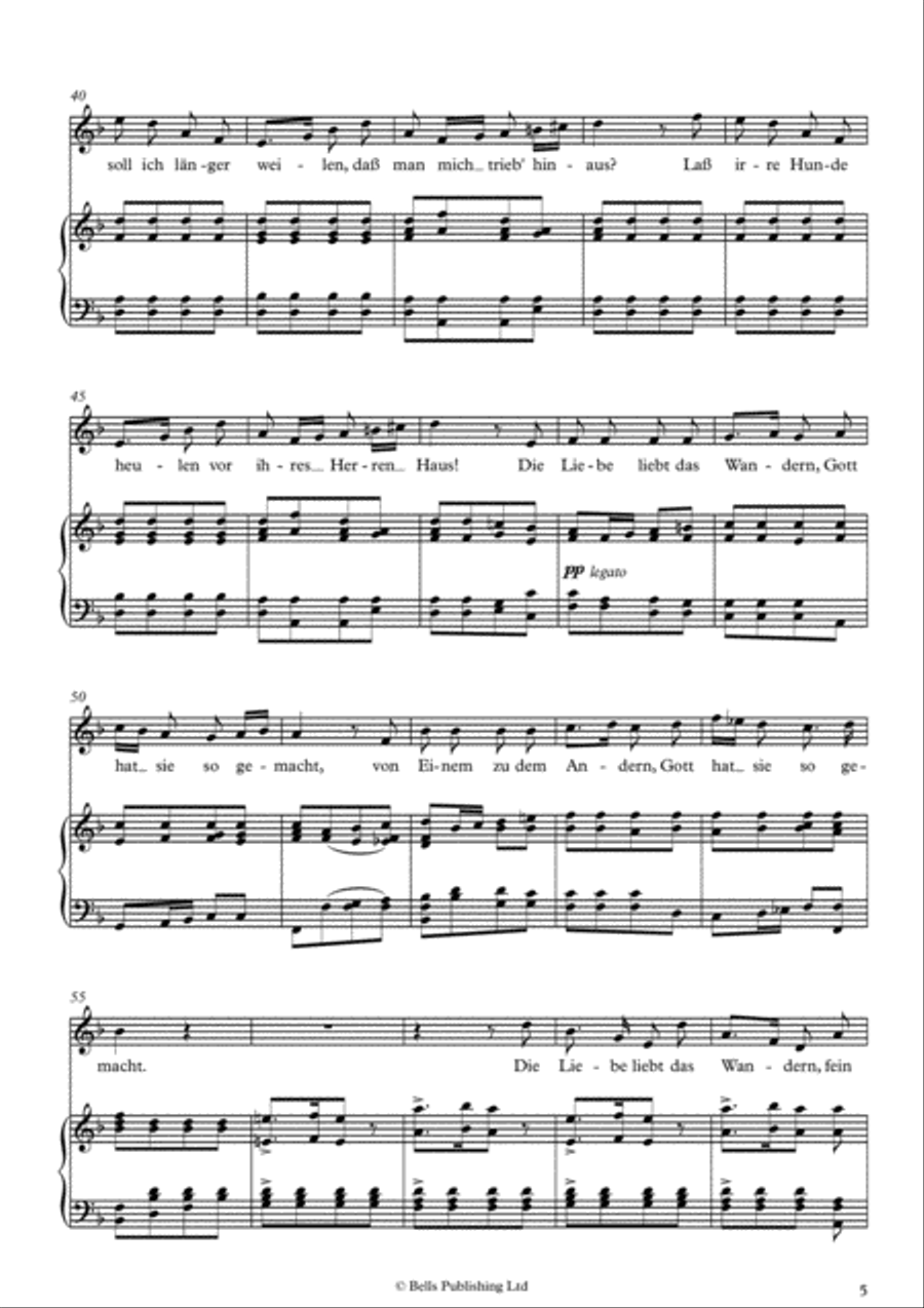 Gute Nacht, Op. 89 No. 1 (Original key. D minor) Voice Solo scores gallery preview page 3