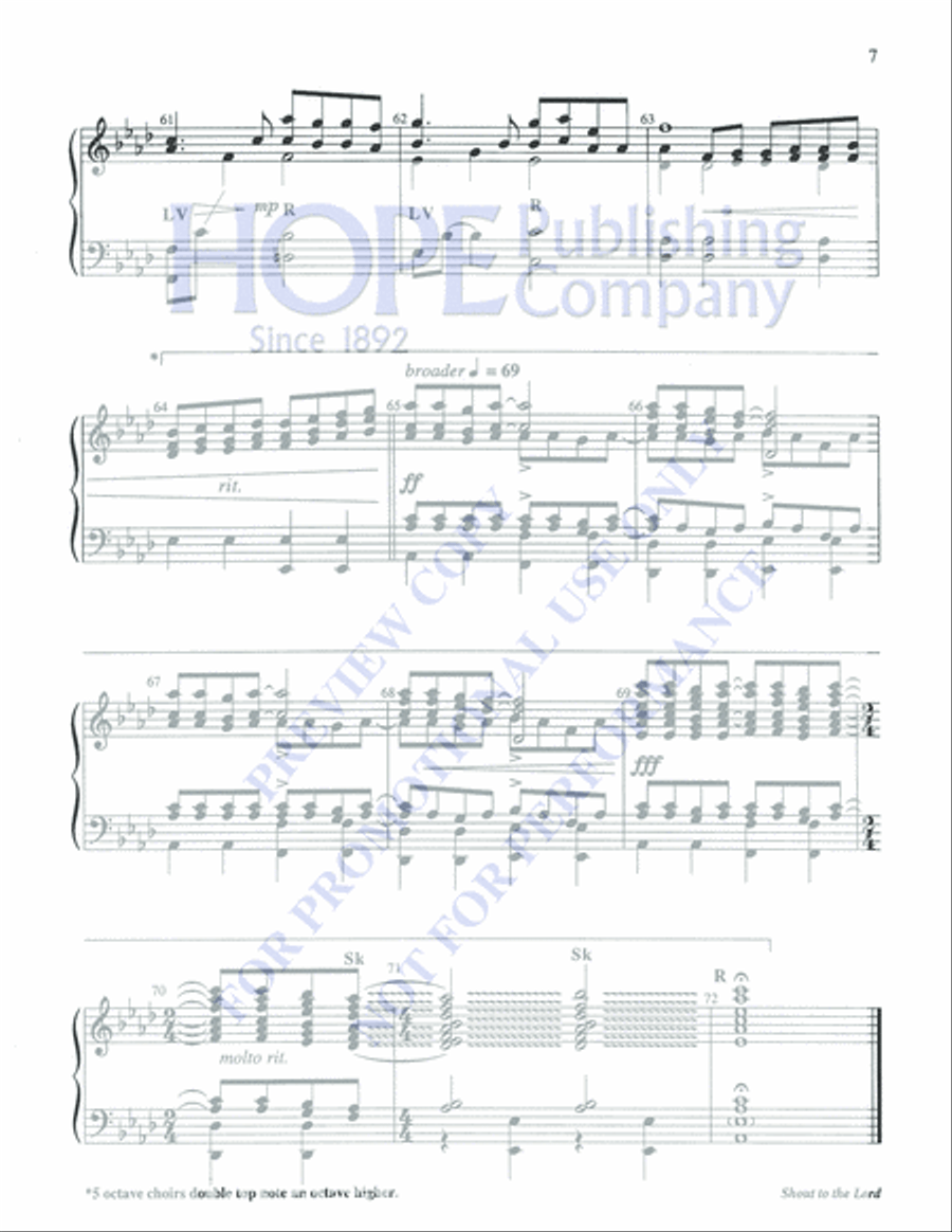 Shout to the Lord 5-Octaves scores gallery preview page 7