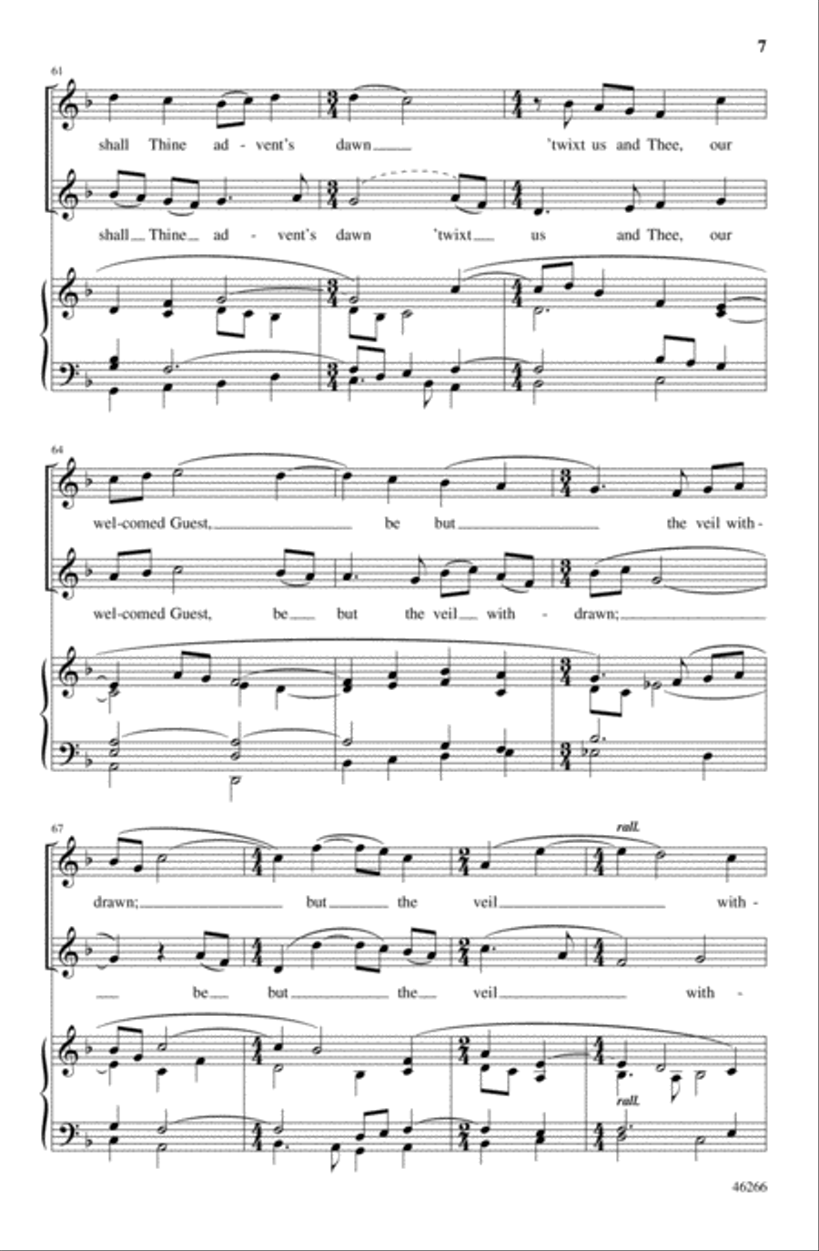 When Came in Flesh the Incarnate Word 4-Part scores gallery preview page 7