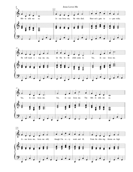 Jesus Loves Me - vocal solo with piano accompaniment image number null