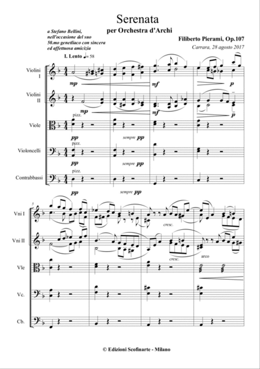 Filiberto PIERAMI: SERENATA (Op.107) (ES-21-076) - Score Only String Orchestra scores gallery preview page 3