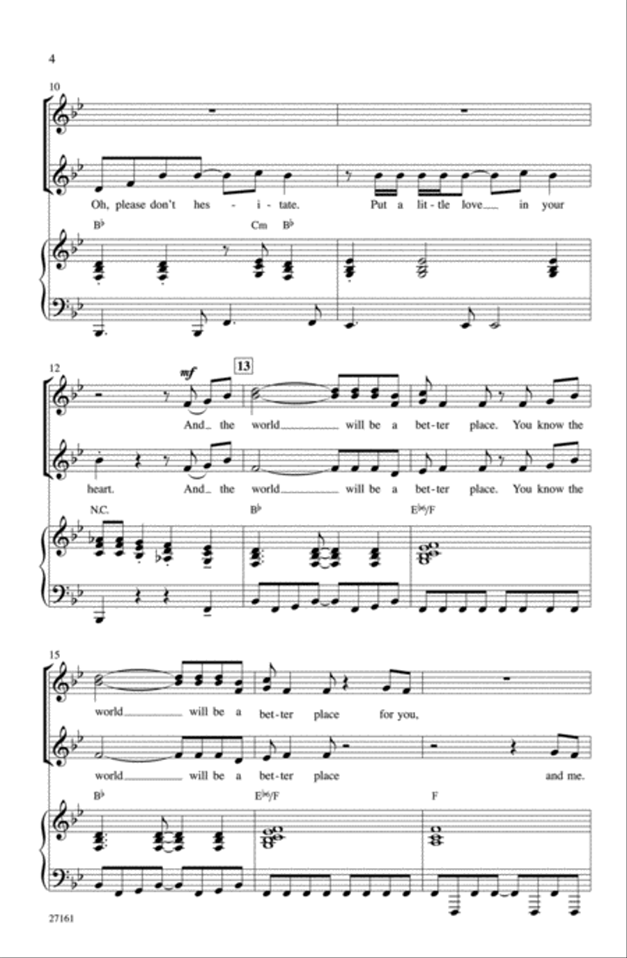 Put a Little Love in Your Heart Choir scores gallery preview page 2