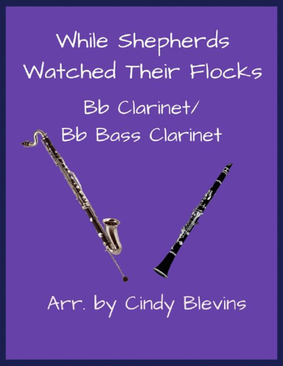 While Shepherds Watched Their Flocks, Bb Clarinet and Bb Bass Clarinet Duet image number null