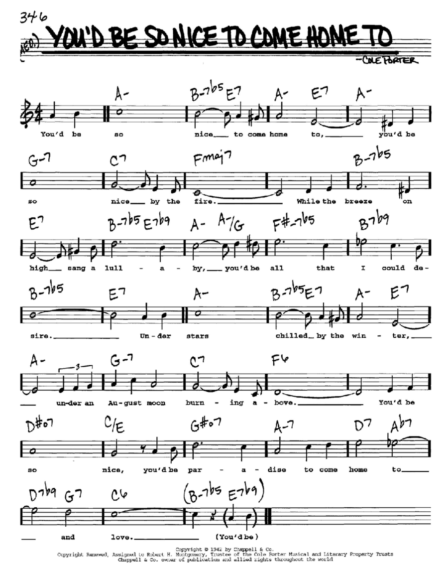 You'd Be So Nice To Come Home To Voice scores gallery preview page 1