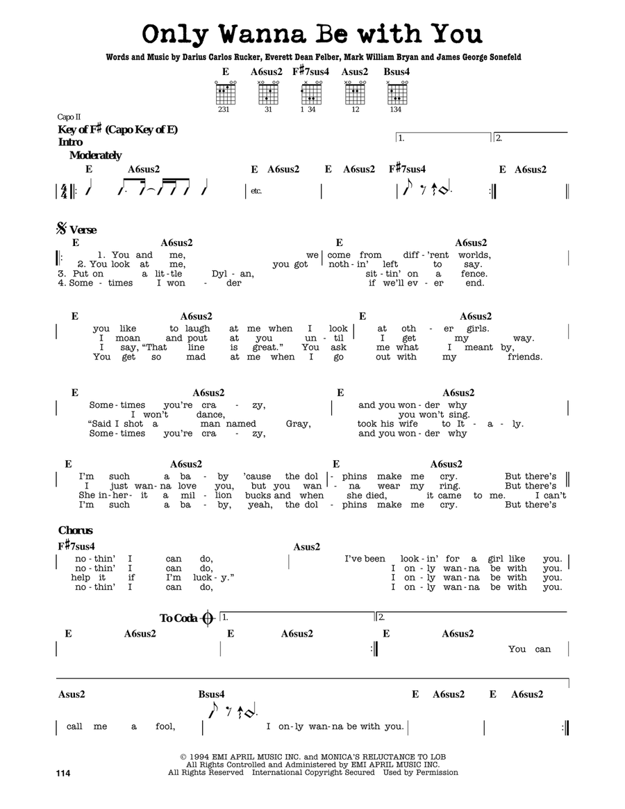 Only Wanna Be With You Electric Guitar scores gallery preview page 1