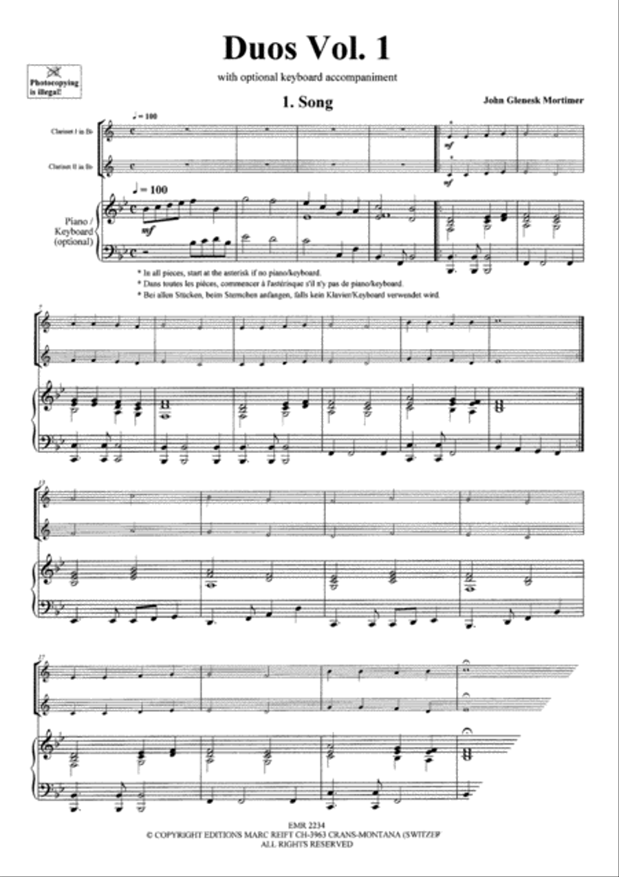 Duos Vol. 1 Clarinet Duet scores gallery preview page 3